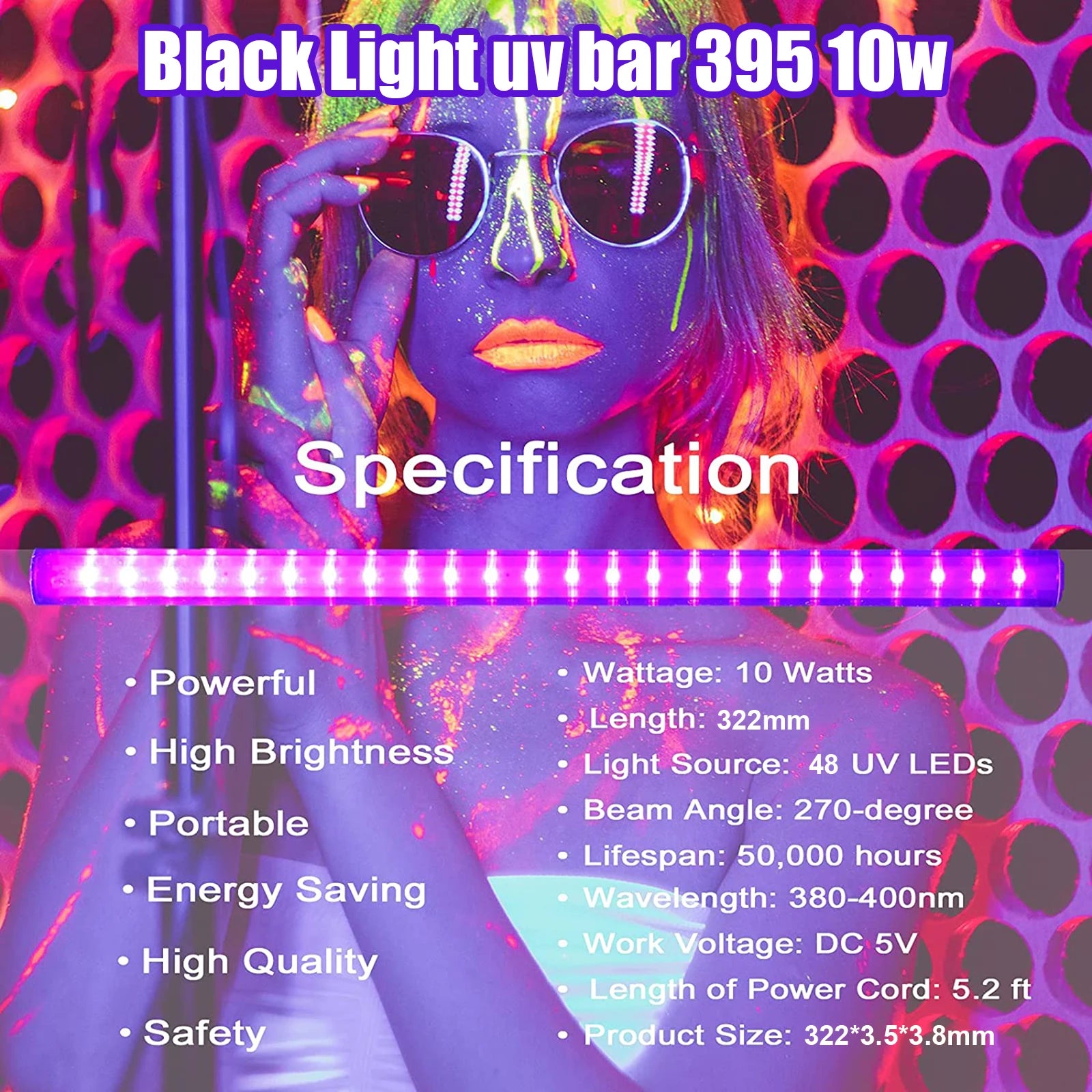 Blacklight Bar for Halloween,Club,Party,Disco