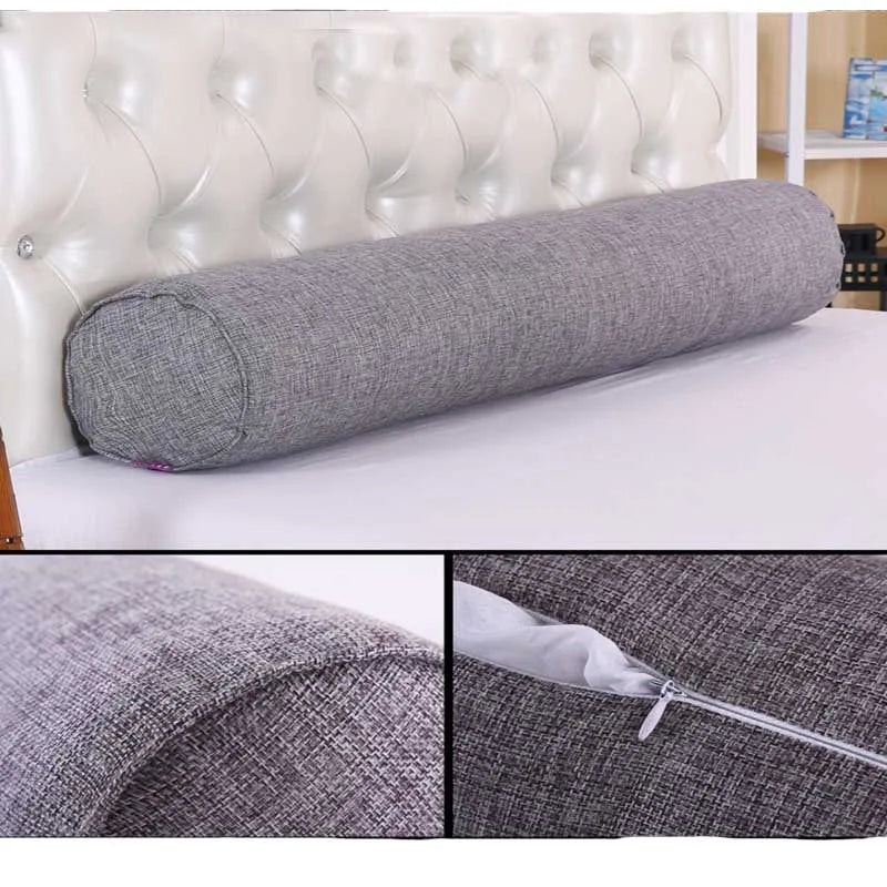 Bedboard Long Pillow for Sleeping Round Body Cushion Chair Pad