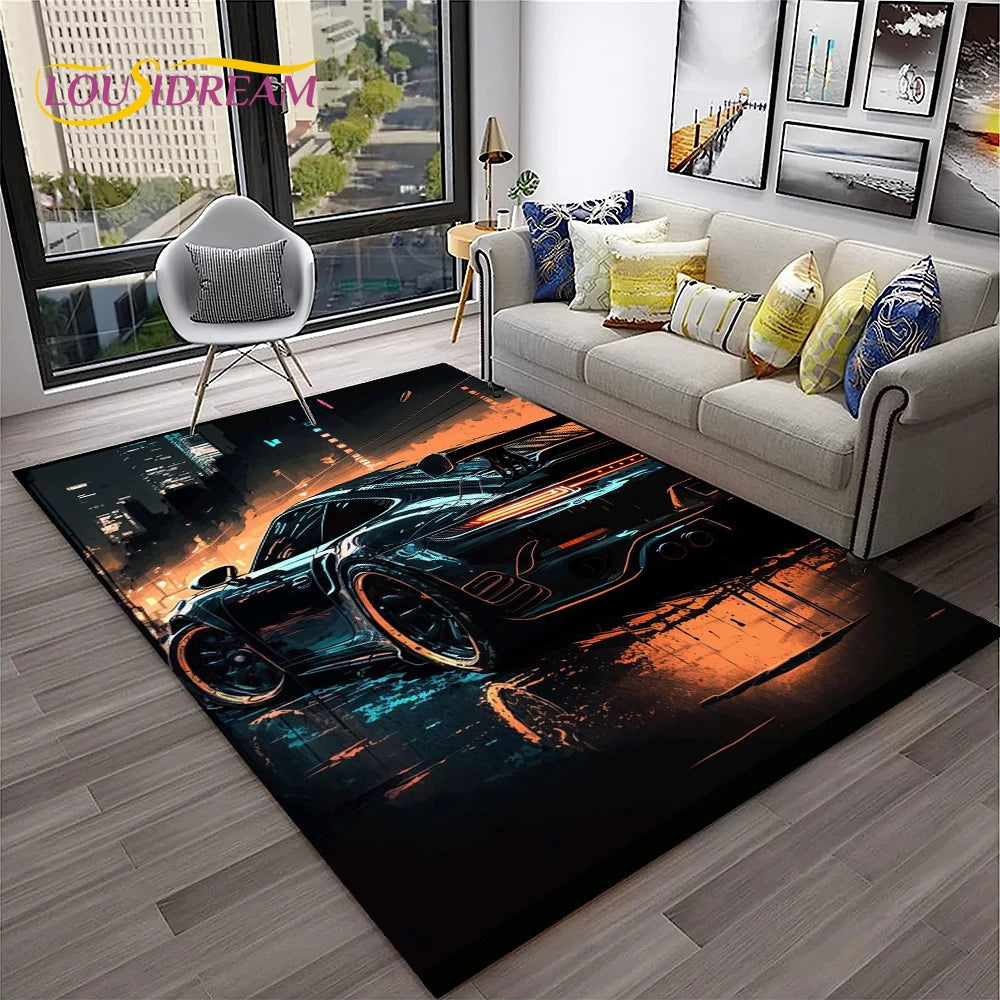 Car Carpet Rug for Home Living Room Bedroom Playroom Sofa Doormat Decor