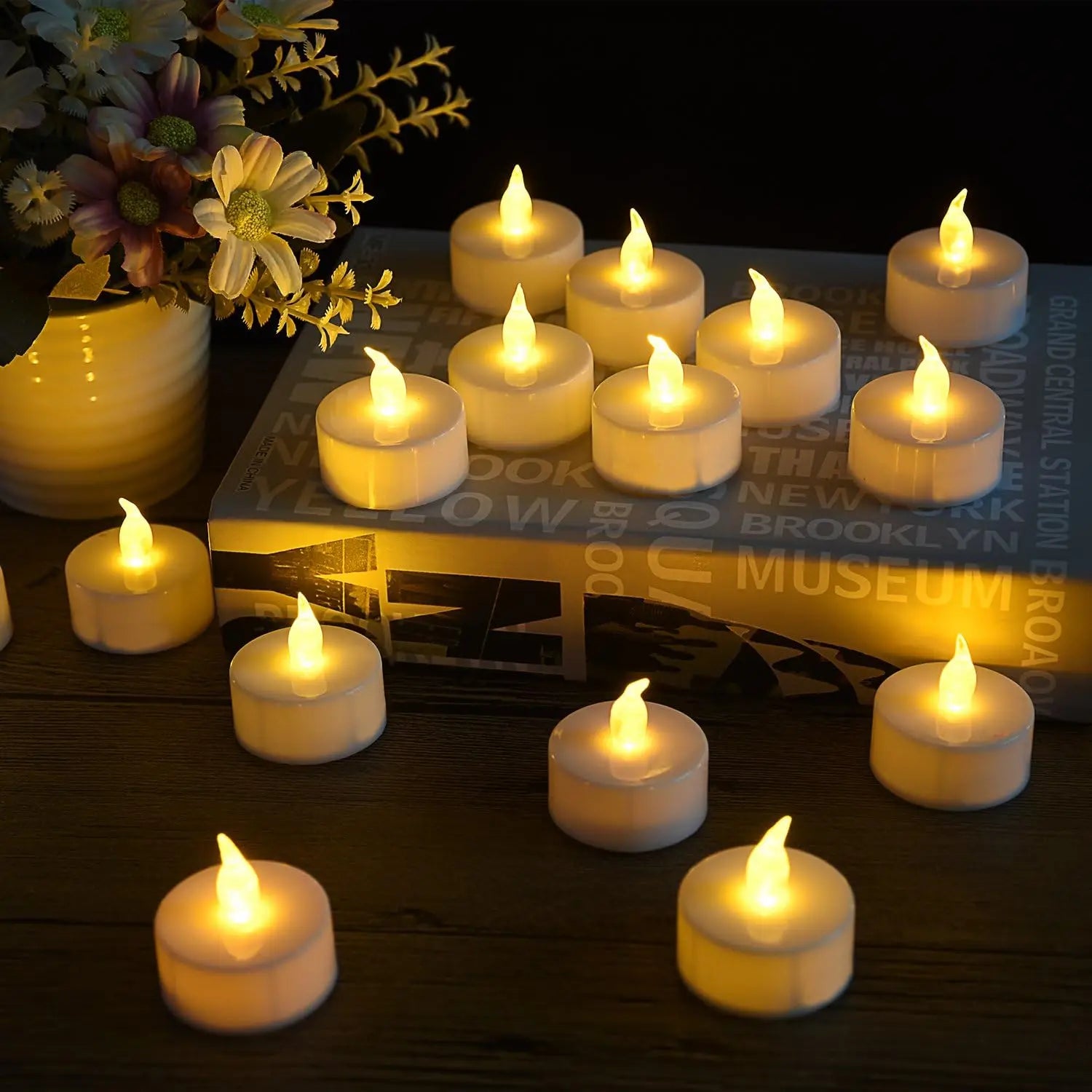 Creative wishing Led Tea Light Warm White Flameless Candl Decor Candle Light