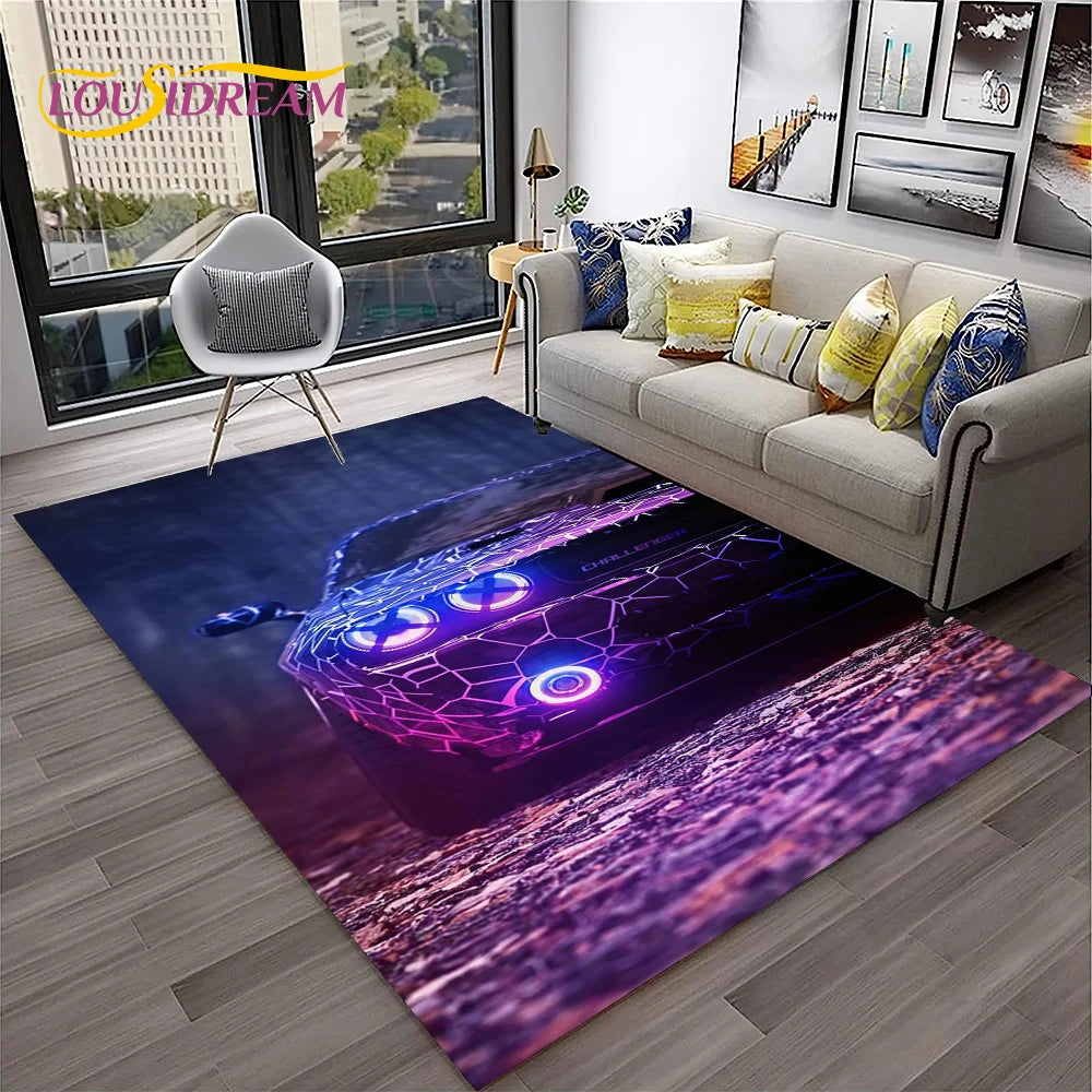 Car Carpet Rug for Home Living Room Bedroom Playroom Sofa Doormat Decor