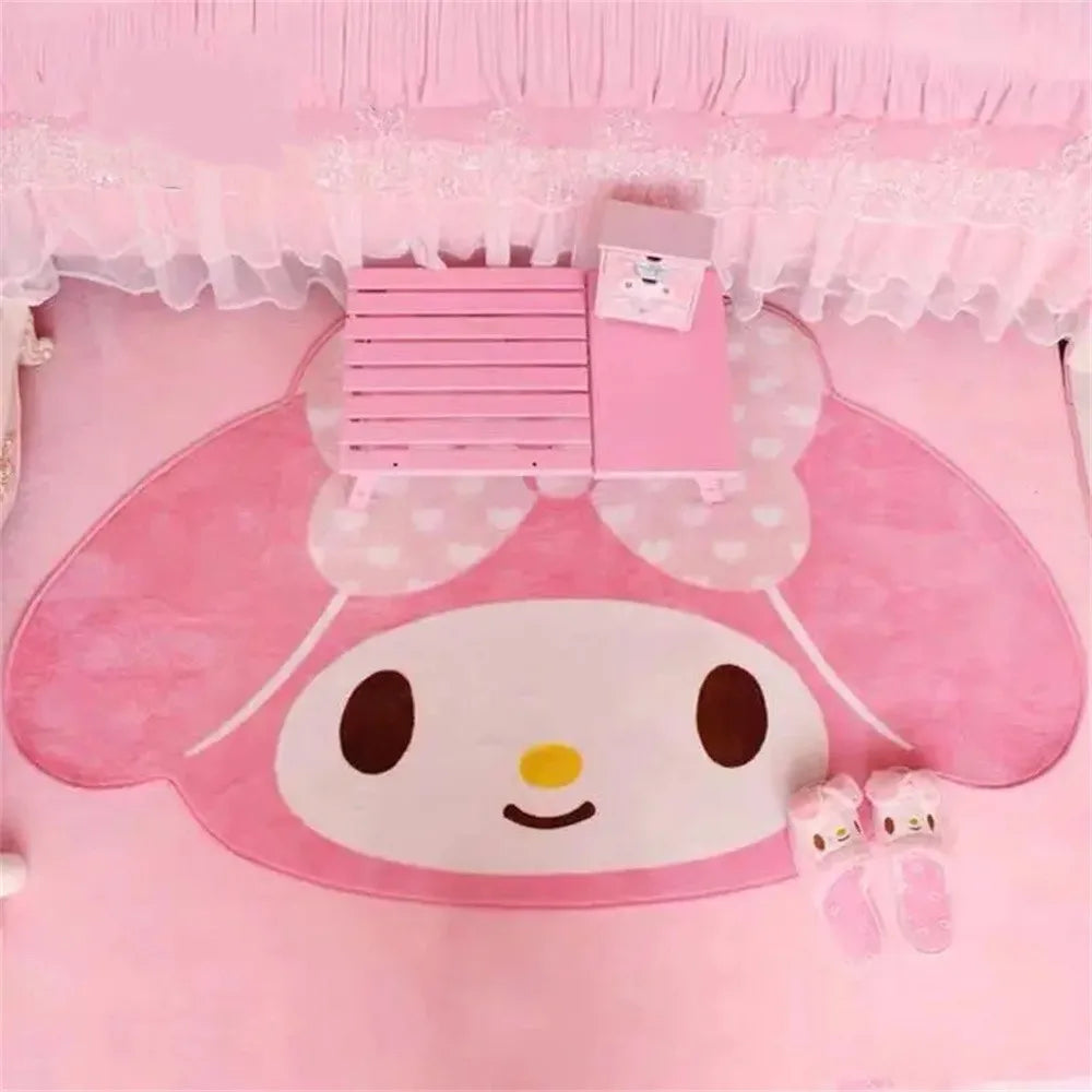 Sanrio My Melody Pink Girly Rug Carpet Bedside Blanket Floor Mat