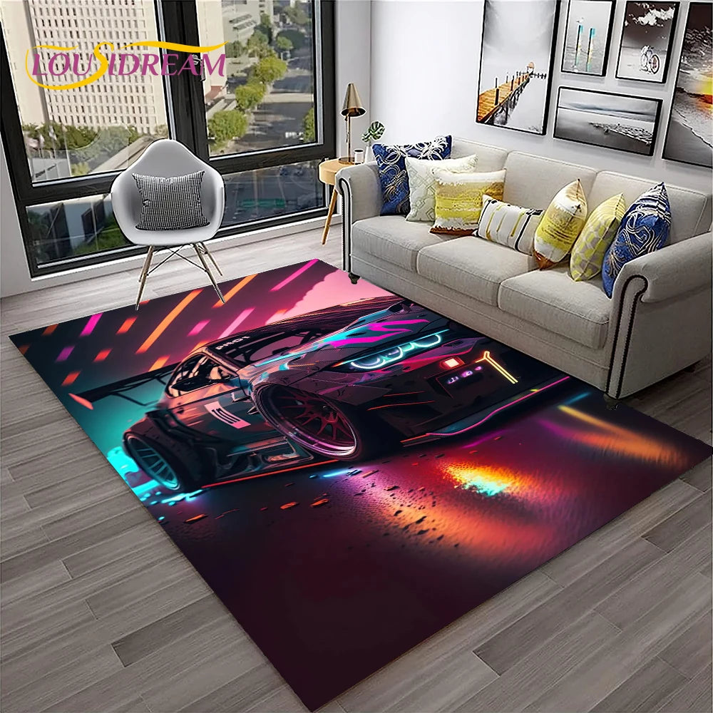 Car Carpet Rug for Home Living Room Bedroom Playroom Sofa Doormat Decor