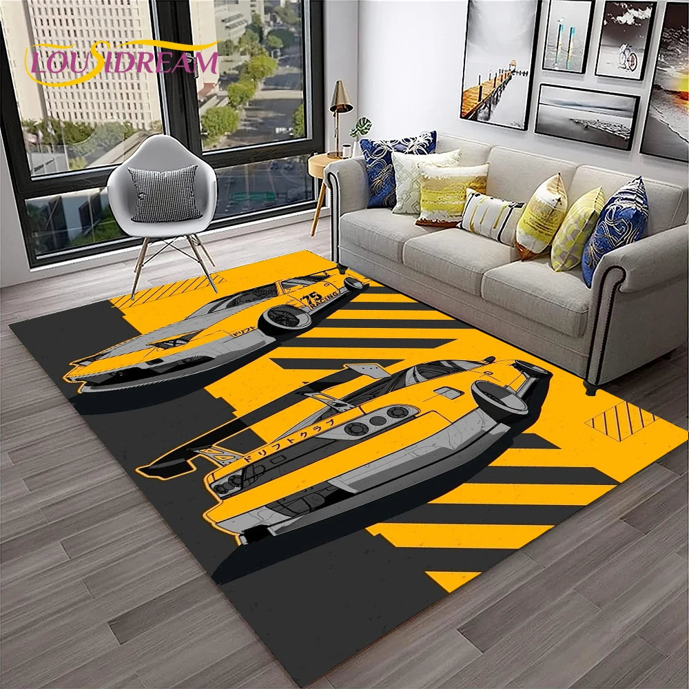 Car Carpet Rug for Home Living Room Bedroom Playroom Sofa Doormat Decor