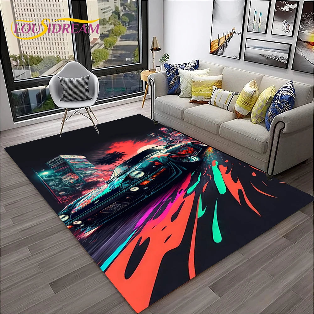 Car Carpet Rug for Home Living Room Bedroom Playroom Sofa Doormat Decor