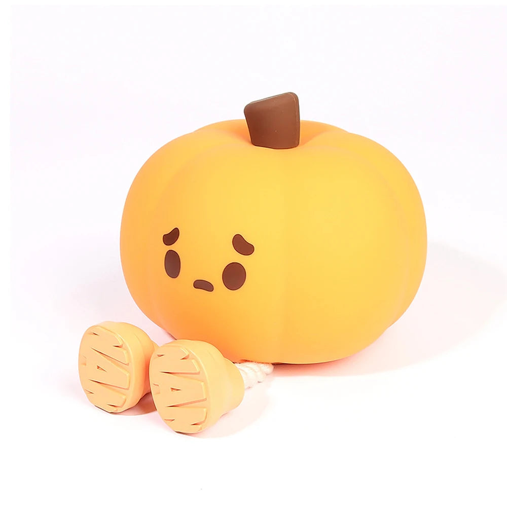 Pumpkin Night Light Cute Soft Silicone Safe Lamp Decorations