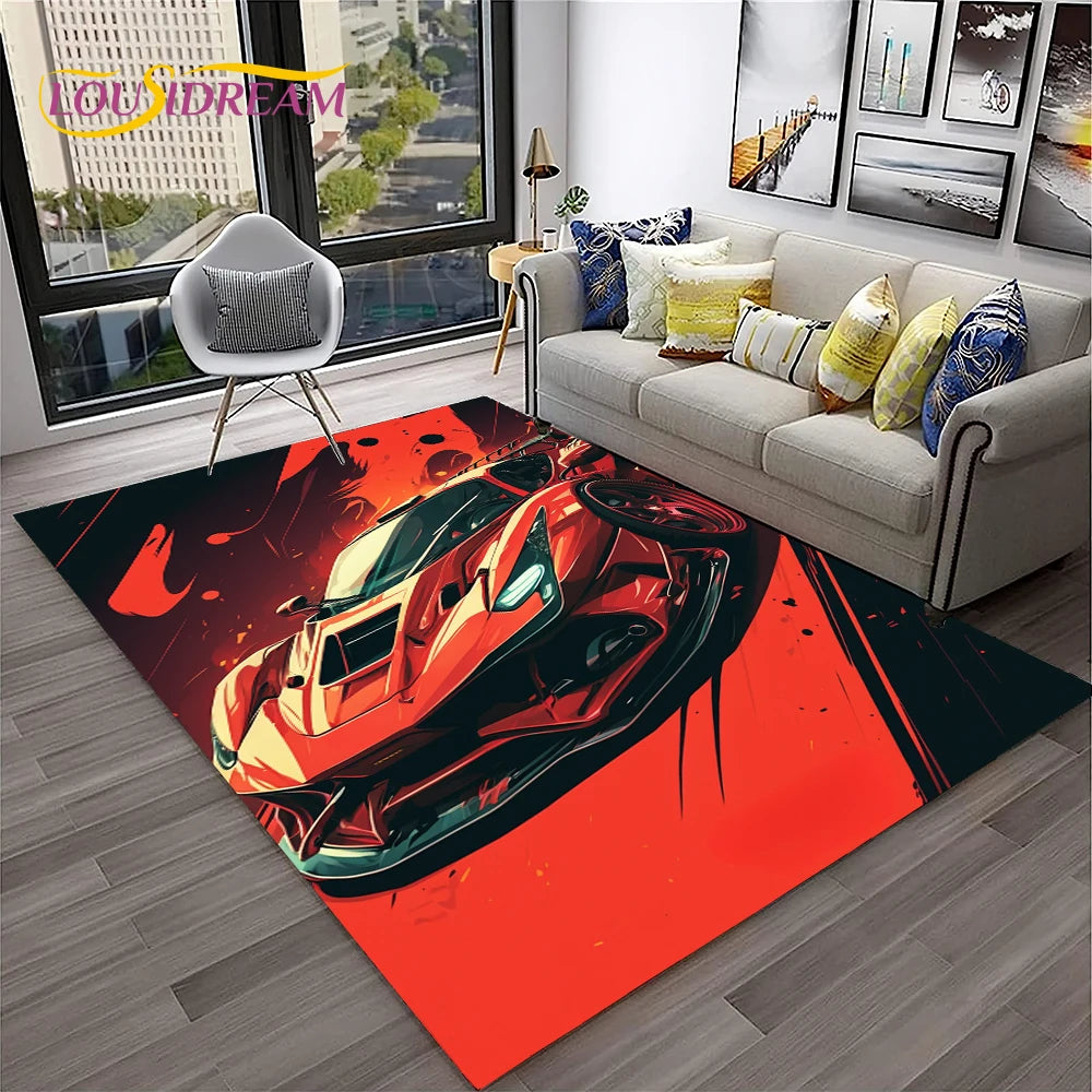 Car Carpet Rug for Home Living Room Bedroom Playroom Sofa Doormat Decor