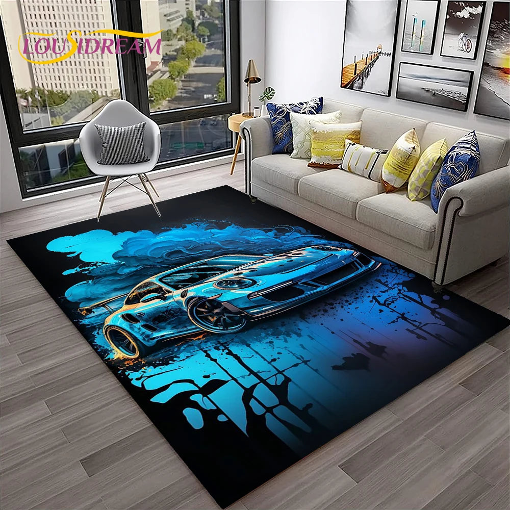 Car Carpet Rug for Home Living Room Bedroom Playroom Sofa Doormat Decor