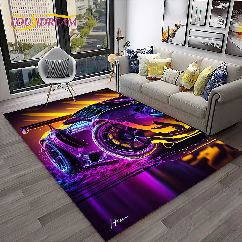 Car Carpet Rug for Home Living Room Bedroom Playroom Sofa Doormat Decor