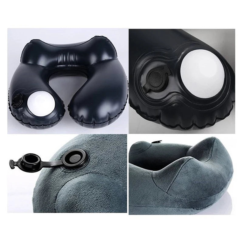 Travel Inflatable Pillow Soft Neck Support Lightweight Ergonomic