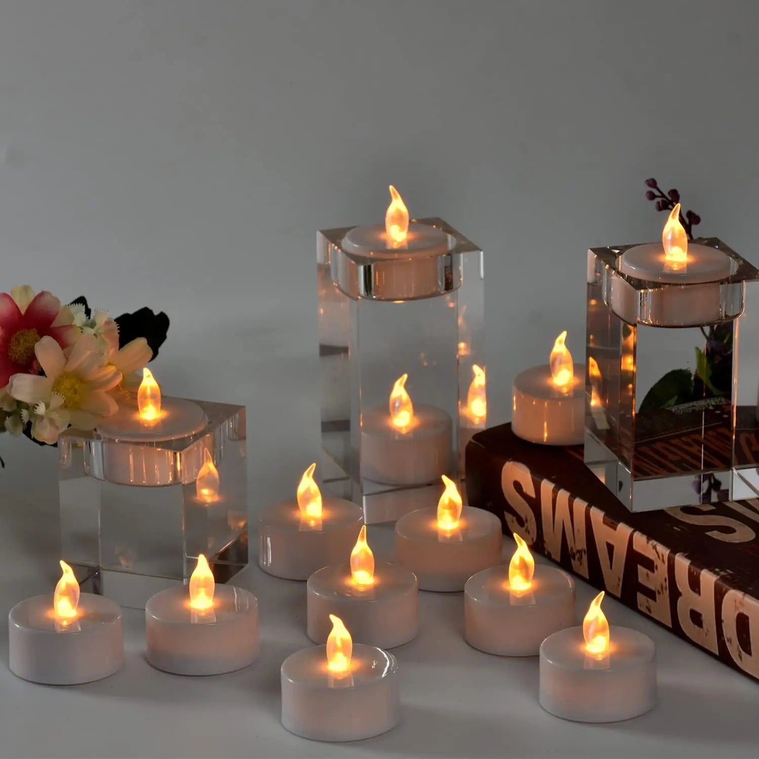 Creative wishing Led Tea Light Warm White Flameless Candl Decor Candle Light