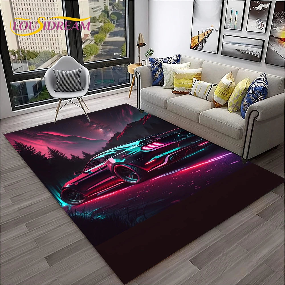 Car Carpet Rug for Home Living Room Bedroom Playroom Sofa Doormat Decor